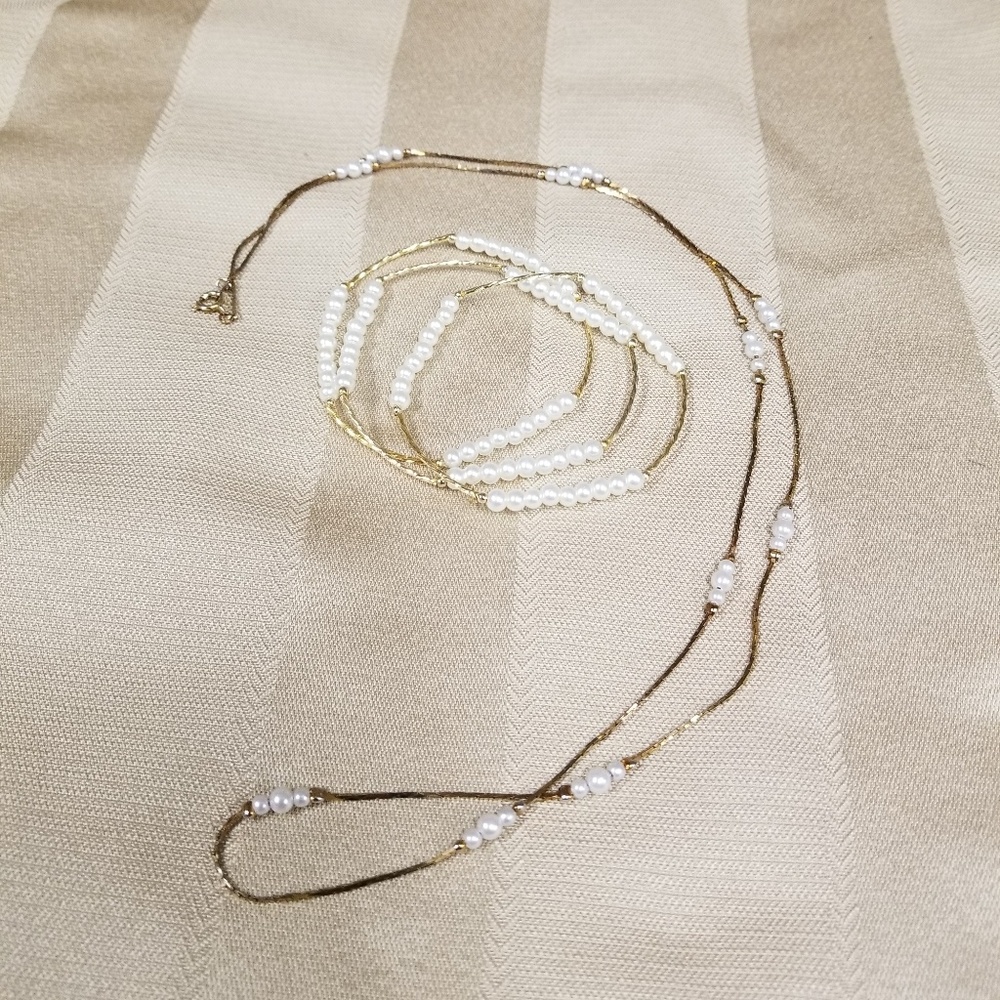Elegant Faux Pearl Necklace and Bracelets